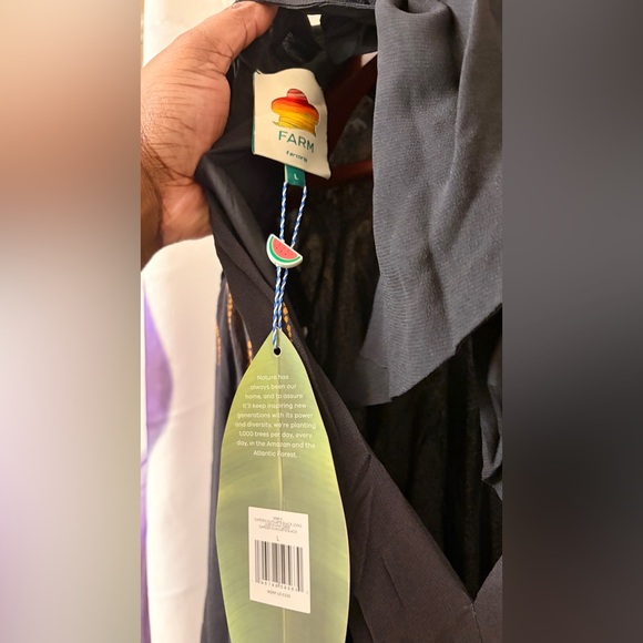 Farm Rio Black Paisley Print Long-Sleeve Mini Dress - Picture 9 of 15